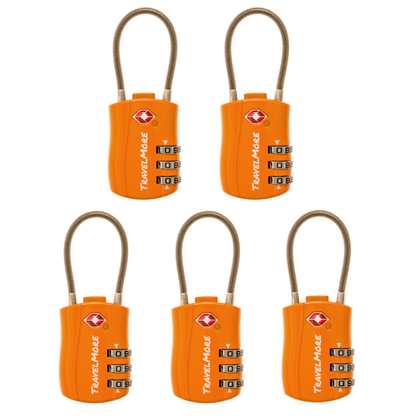 Pack TSA Luggage Lock Orange Travel Locks - Main Image