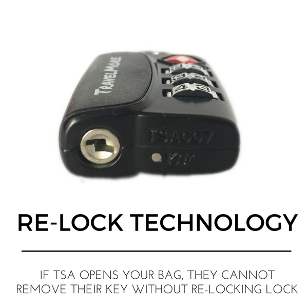 4 Pack TSA Travel Luggage Lock With Search Alert Indicator - 4 Black Locks